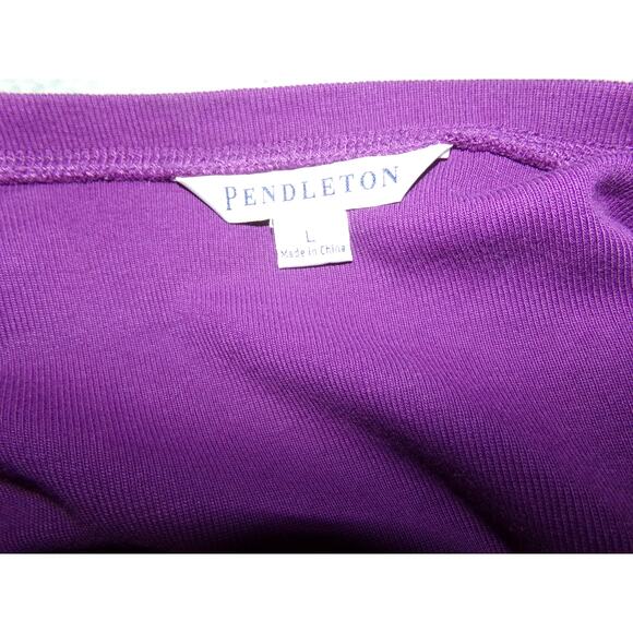 Vintage Pendleton purple 3/4 sleeve knit top L Mint condition - Picture 4 of 4